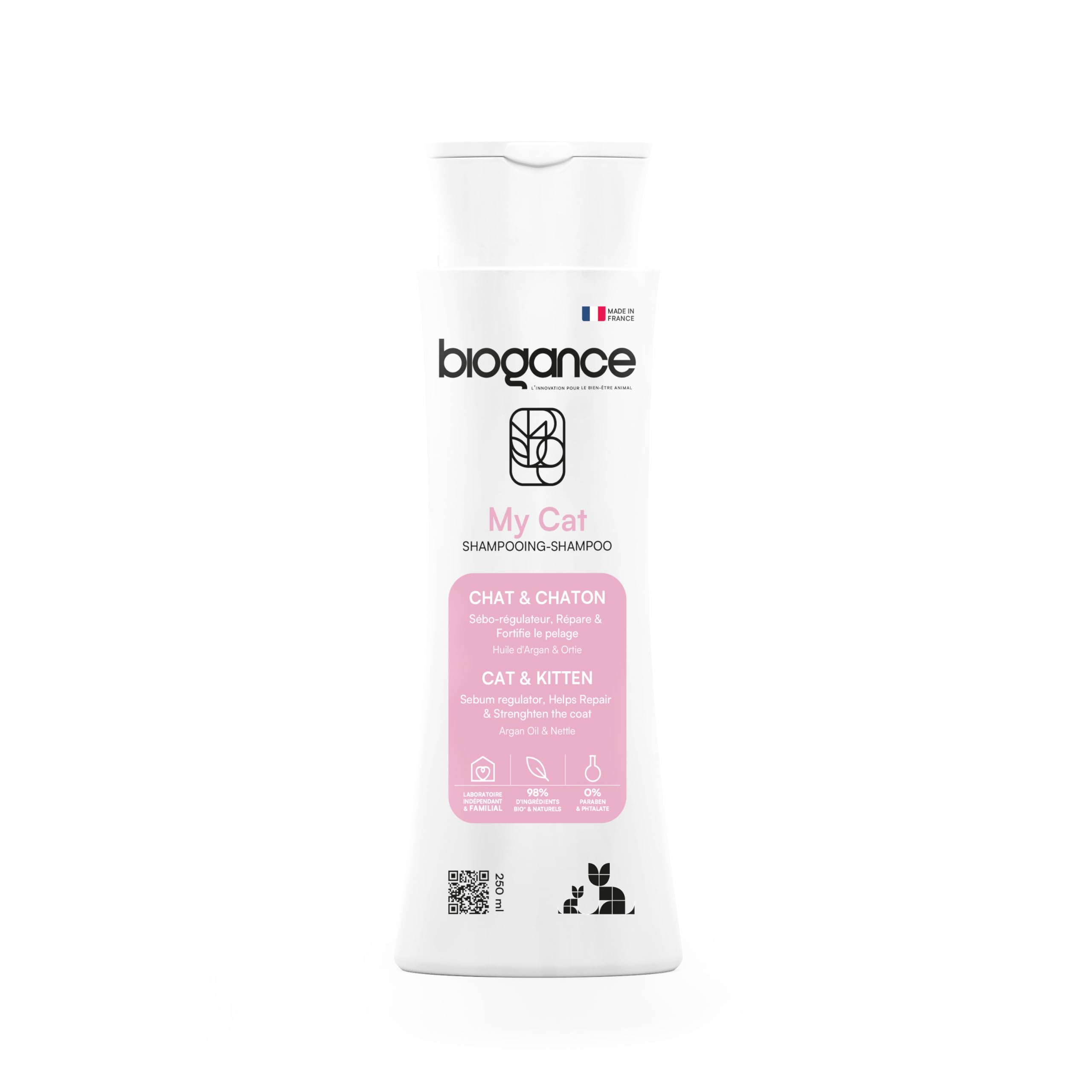 biogance-my-cat-shampooing-pour-chat-250-ml-ortie-et-huile-d-argan image 1