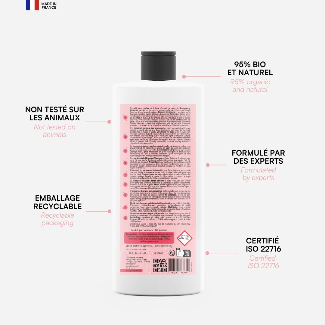 plouf-by-biogance-shampoing-universel-chien-chat-extrait-de-raisin-400-ml image 2