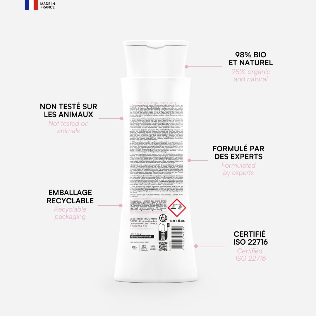 biogance-white-snow-shampooing-poils-blancs-chat-150-ml image 2
