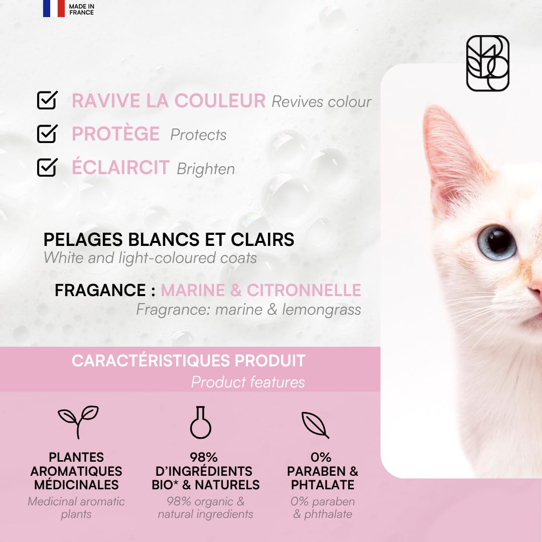 biogance-white-snow-shampooing-poils-blancs-chat-150-ml image 3