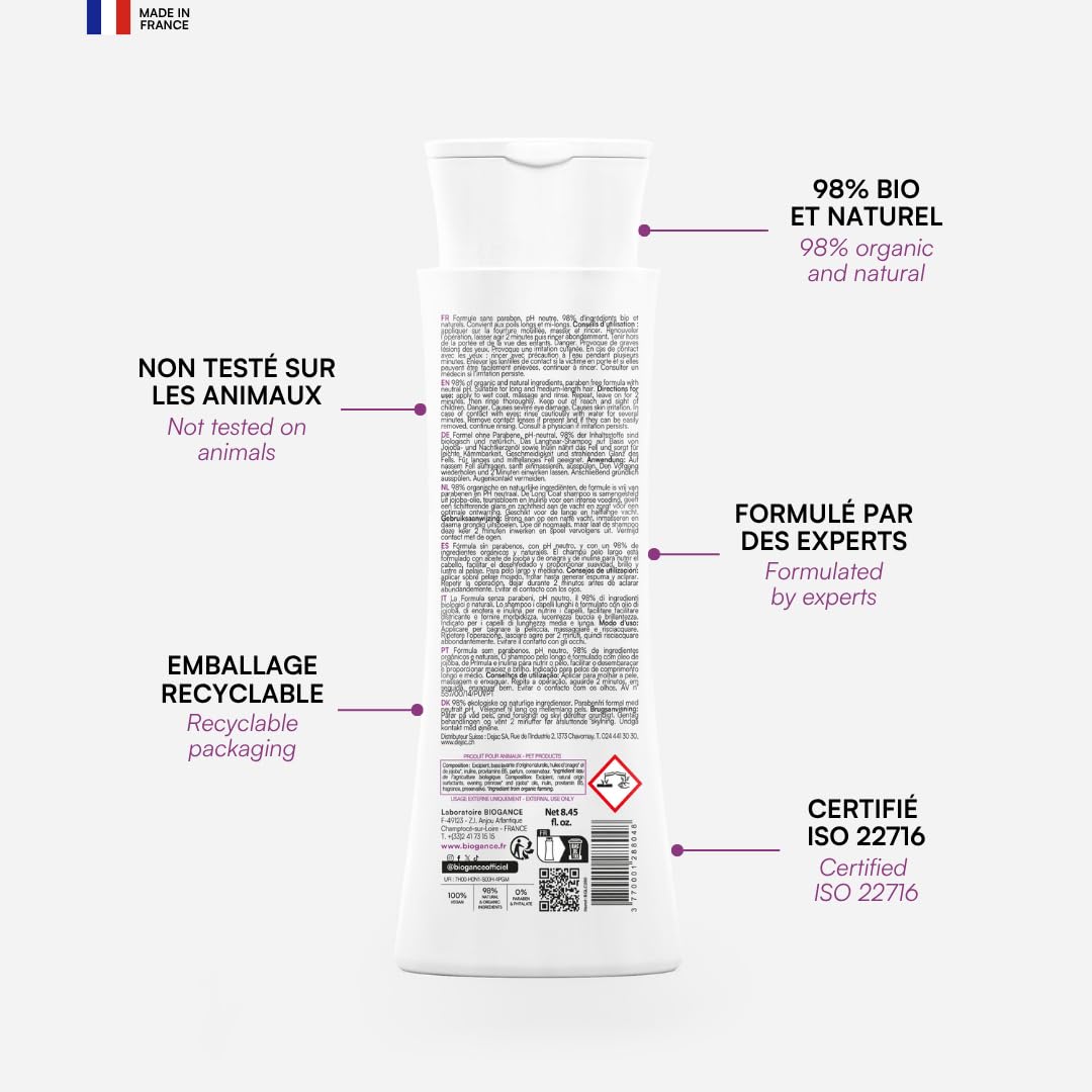 biogance-long-coat-shampooing-poils-longs-huile-de-jojoba image 2