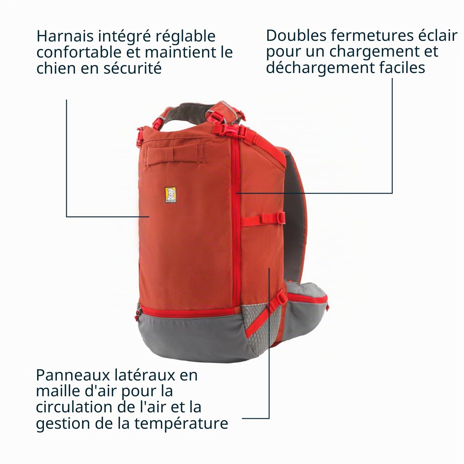 ruffwear-hitch-hiker-sac-dos-transport-chien-red-clay-xx-small-harnais-int-gr image 3