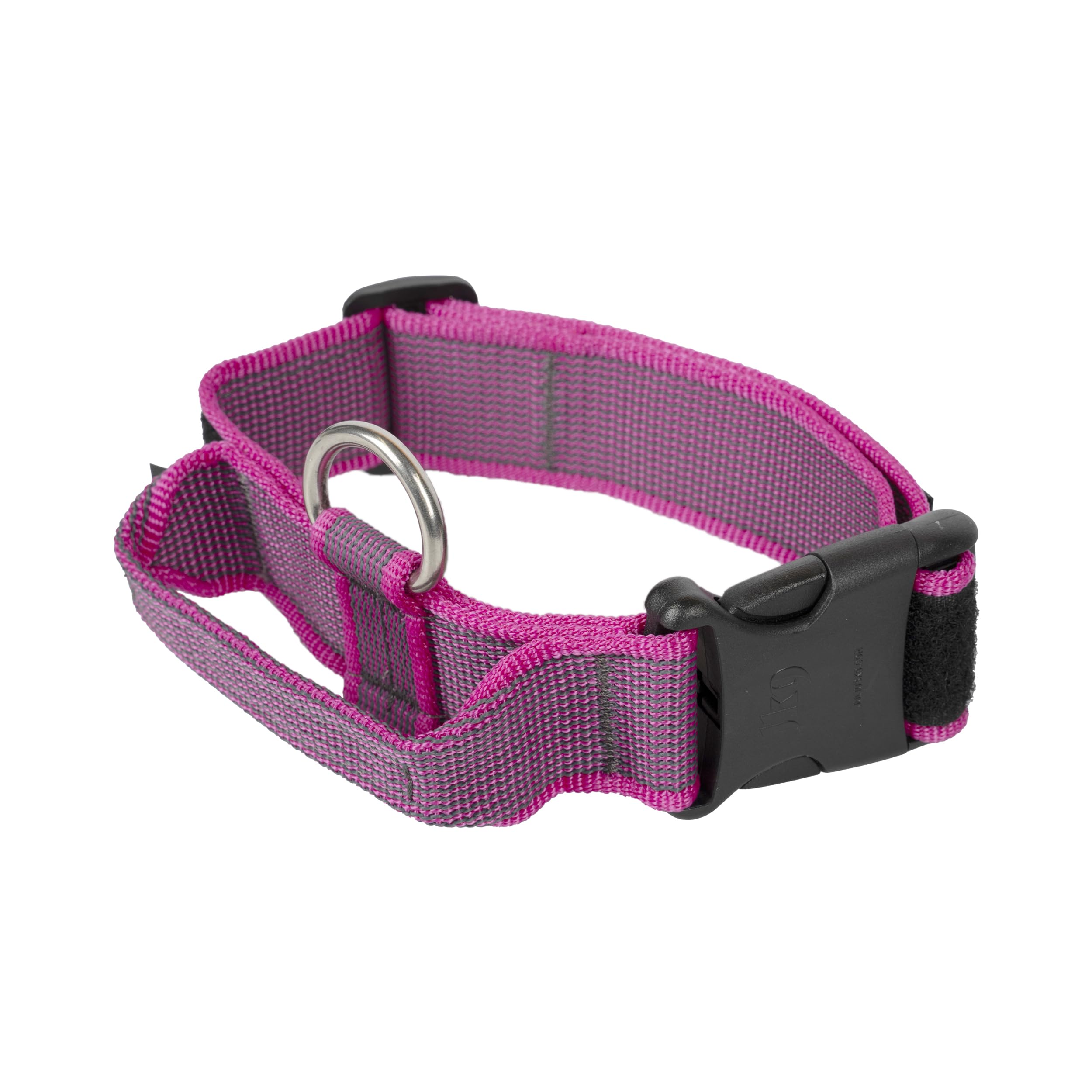 julius-k9-collier-color-gray-avec-poign-e-40-mm-38-53-cm-rose-gris image 1