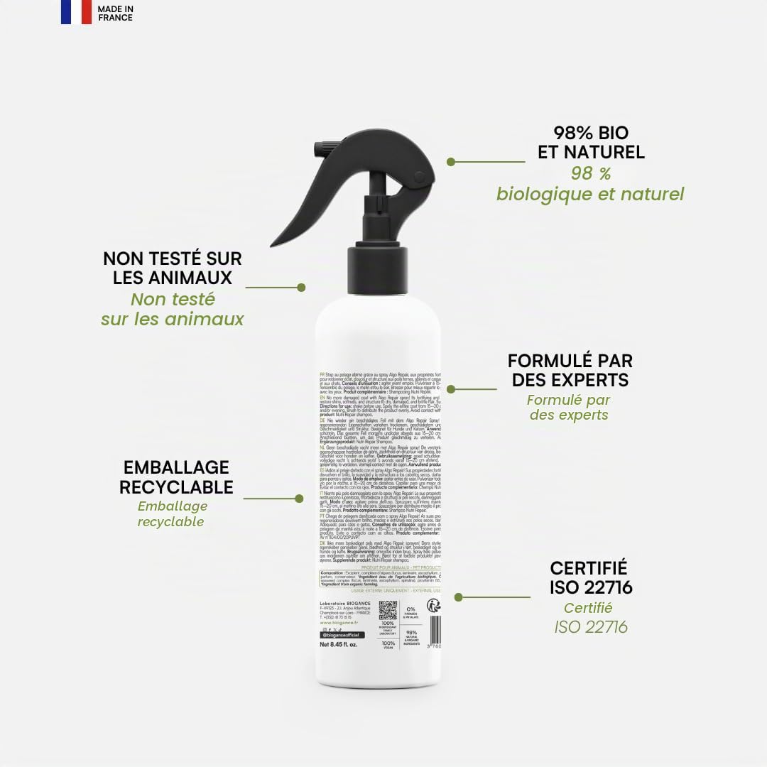 biogance-algo-spray-spray-r-parateur-pelage-ab-m-chien-chat-250-ml image 2