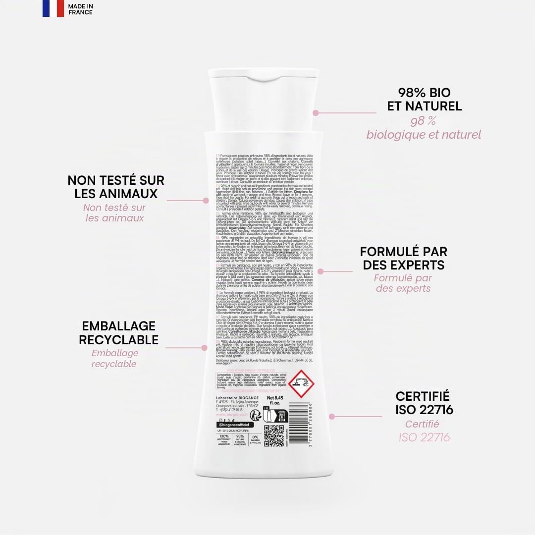 biogance-my-cat-shampooing-pour-chat-250-ml-ortie-et-huile-d-argan image 2