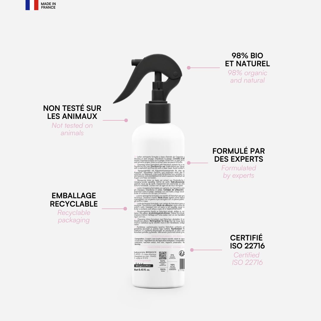 biogance-no-rinse-lotion-sans-rin-age-pour-chat-la-capucine image 2